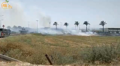 فيديو: حريق في الاحراش بالقرب من مدينة الرملة